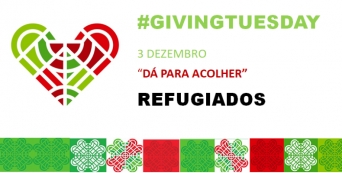 "D&aacute; para Acolher - Refugiados" no Giving Tuesday, 3 Dezembro